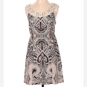 NWT Free People Folklore Shift Dress in Espresso Brown Size 10